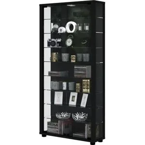 Höffner Vitrine  Lumo ¦ schwarz ¦ Maße (cm): B: 59 H: 113 T: 18.0