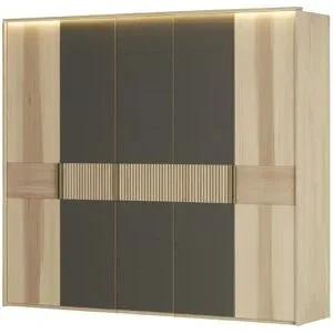 Höffner Drehtürenschrank  Kiruna ¦ braun ¦ Maße (cm): B: 252,3 H: 224,8 T: 57.0