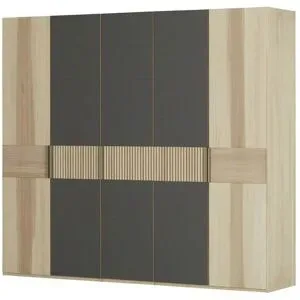 Höffner Drehtürenschrank  Kiruna ¦ braun ¦ Maße (cm): B: 249,6 H: 224,8 T: 57.0