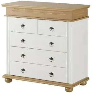 Höffner Kommode Massivholz Fehmarn ¦ weiß ¦ Maße (cm): B: 101 H: 99 T: 46.0