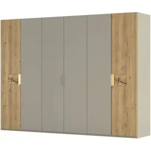 Wohnwert Drehtürenschrank teilmassiv Mercura ¦ beige ¦ Maße (cm): B: 301 H: 223