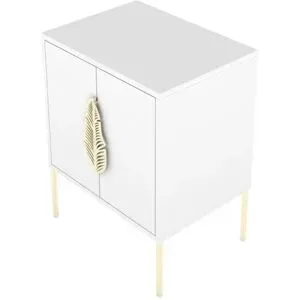 Höffner Nachttisch  Merlin ¦ weiß ¦ Maße (cm): B: 54 H: 69