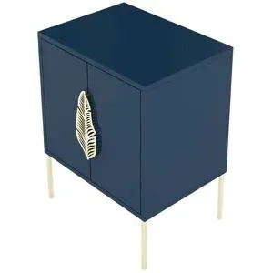 Höffner Nachttisch  Merlin ¦ blau ¦ Maße (cm): B: 54 H: 69