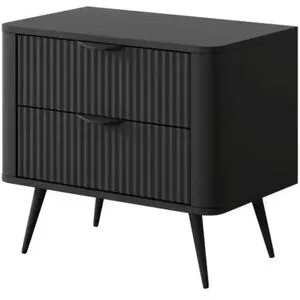 Höffner Nachtkommode  Lante ¦ schwarz ¦ Maße (cm): B: 63 H: 55