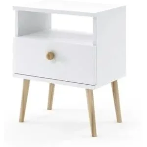 Höffner Nachtkommode  Ikon ¦ weiß ¦ Maße (cm): B: 44 H: 55,5