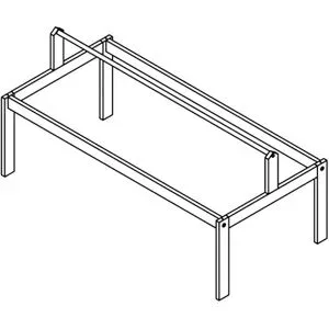 Lifetime Dachgestell   ¦ weiß ¦ Maße (cm): B: 207 H: 64 T: 102.0
