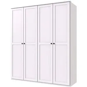 Höffner Drehtürenschrank  Chalet ¦ weiß ¦ Maße (cm): B: 180 H: 210 T: 58.0