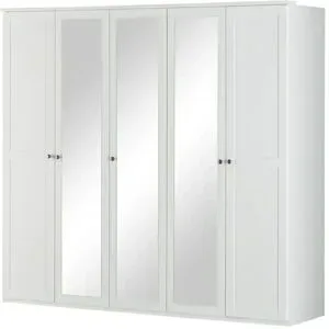 Höffner Drehtürenschrank  Chalet ¦ weiß ¦ Maße (cm): B: 225 H: 210 T: 58.0
