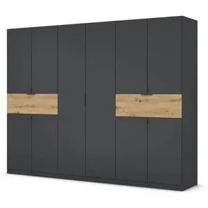 Höffner Drehtürenschrank  Thurso ¦ schwarz ¦ Maße (cm): B: 271 H: 210