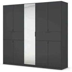 Höffner Drehtürenschrank  Thurso ¦ schwarz ¦ Maße (cm): B: 226 H: 210