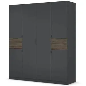 Höffner Drehtürenschrank  Thurso ¦ schwarz ¦ Maße (cm): B: 181 H: 210