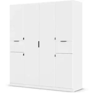 Höffner Drehtürenschrank  Thurso ¦ weiß ¦ Maße (cm): B: 181 H: 210