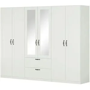 meinSchrank Drehtürenschrank Landhaus- Look Gracy ¦ weiß ¦ Maße (cm): B: 271 H: