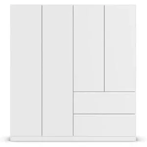 Höffner Drehtürenschrank  Jamie ¦ weiß ¦ Maße (cm): B: 181 H: 197