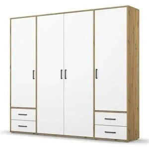 Höffner Drehtürenschrank  Yarm ¦ braun ¦ Maße (cm): B: 187 H: 194