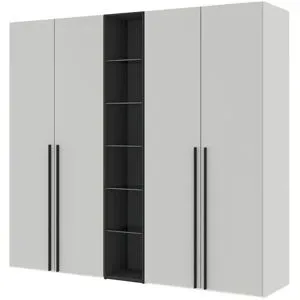 Dreamer eXpress Drehtürenschrank  Dreamer ¦ grau ¦ Maße (cm): B: 241,4 H: 220 T: