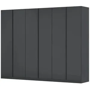 Höffner Drehtürenschrank  Monostar ¦ grau ¦ Maße (cm): B: 271 H: 210 T: 54.0