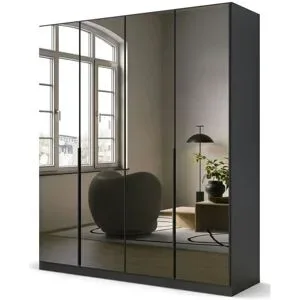 Höffner Drehtürenschrank  Skyla ¦ grau ¦ Maße (cm): B: 181 H: 210