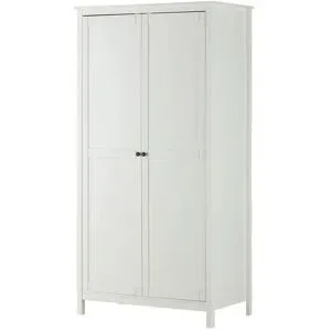 Höffner Massivholz-Drehtürenschrank aus Massivholz Landliv ¦ weiß ¦ Maße (cm): B: 106 H: