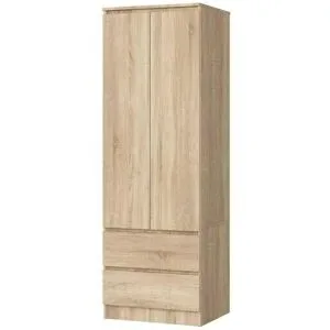 Höffner Drehtürenschrank mit 2 Schubladen Sina ¦ holzfarben ¦ Maße (cm): B: 60 H: 180