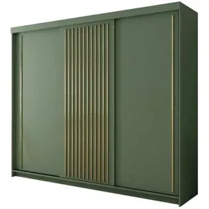 Höffner Schwebetürenschrank grün Tiara ¦ grün ¦ Maße (cm): B: 250 H: 216