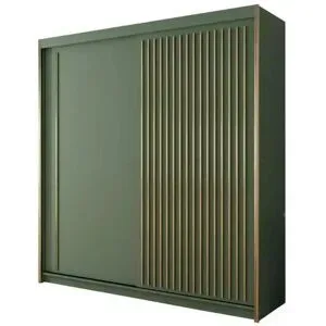 Höffner Schwebetürenschrank grün Tiara ¦ grün ¦ Maße (cm): B: 203 H: 216