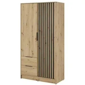 Höffner Drehtürenschrank  Nelly ¦ braun ¦ Maße (cm): B: 105 H: 200