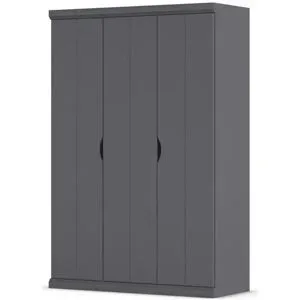Höffner Kleiderschrank  Frieda ¦ grau ¦ Maße (cm): B: 136 H: 203