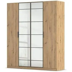 Höffner Kleiderschrank mit Spiegel Acero ¦ verspiegelt ¦ Maße (cm): B: 181 H: 210