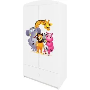 Höffner Kleiderschrank  Zoo ¦ weiß ¦ Maße (cm): B: 52 H: 181,2