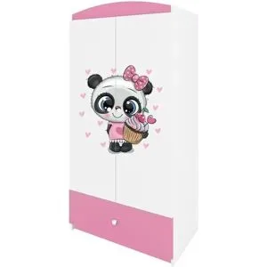 Höffner Kleiderschrank  Panda ¦ rosa/pink ¦ Maße (cm): B: 52 H: 181,2