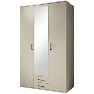 Höffner Kleiderschrank 3-türig  Caterton ¦ beige ¦ Maße (cm): B: 120 H: 196 T: 53.5