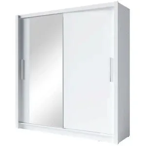 Höffner Schiebetürenschrank  Baku ¦ weiß ¦ Maße (cm): B: 154 H: 215 T: 62.0