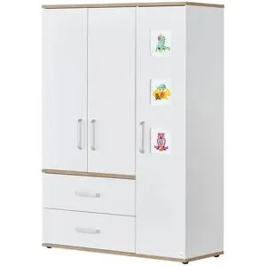 Mia & Mo Kleiderschrank  Clea ¦ weiß ¦ Maße (cm): B: 135 H: 193 T: 55.0