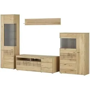 Jette Home Wohnkombination  Laguna ¦ holzfarben ¦ Maße (cm): B: 311 H: 207 T: