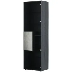Wohnwert Vitrine  Alea ¦ grau ¦ Maße (cm): B: 64 H: 206 T: 41.0