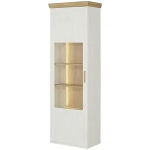 uno Vitrine  Jorvik ¦ weiß ¦ Maße (cm): B: 65 H: 205 T: 40.0