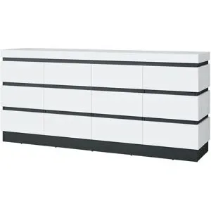 Höffner Sideboard  Avellino ¦ weiß ¦ Maße (cm): B: 201 H: 93 T: 45.0