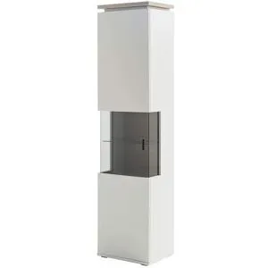 uno Vitrine  Amantea ¦ grau ¦ Maße (cm): B: 50 H: 207 T: 37.0