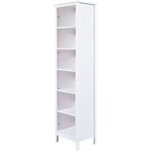 Höffner Regal aus Massivholz Landliv ¦ weiß ¦ Maße (cm): B: 50 H: 197 T: 39.5