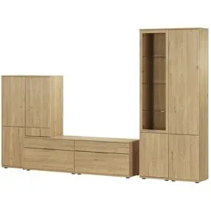 Höffner Wohnkombination  Sellin ¦ holzfarben ¦ Maße (cm): B: 315 H: 215 T: 45.0