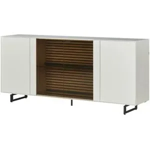 SCHÖNER WOHNEN Kollektion Sideboard  Yonna ¦ weiß ¦ Maße (cm): B: 203 H: 93 T: