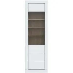 Höffner Vitrine Push-to-Open Komili ¦ weiß ¦ Maße (cm): B: 61,1 H: 195,9 T: 41.4