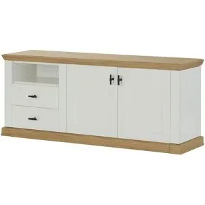 SCHÖNER WOHNEN Kollektion Lowboard  Village ¦ weiß ¦ Maße (cm): B: 158 H: 63 T: