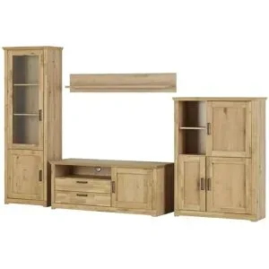 Woodford Wohnkombination  Boston ¦ holzfarben ¦ Maße (cm): B: 325 H: 204 T: 53.0