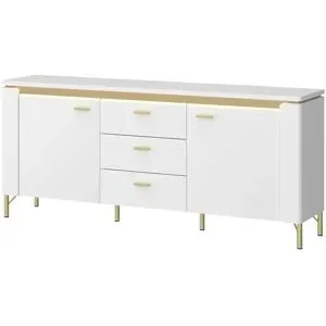 Höffner TV-Lowboard mit Softclose Losini ¦ weiß ¦ Maße (cm): B: 155,3 H: 70 T: 40.0