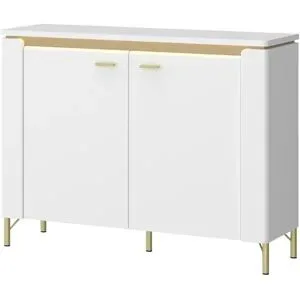 Höffner Kommode mit Softclose Losini ¦ weiß ¦ Maße (cm): B: 110,4 H: 87,3 T: 40.0