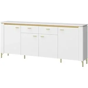 Höffner Sideboard mit Softclose Losini ¦ weiß ¦ Maße (cm): B: 200,3 H: 87,3 T: 40.0