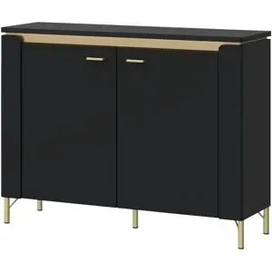 Höffner Kommode mit Softclose Losini ¦ schwarz ¦ Maße (cm): B: 110,4 H: 87,3 T: 40.0