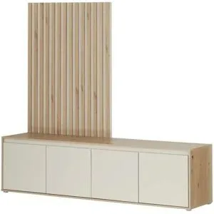 Höffner Wohnwand  Arena ¦ creme ¦ Maße (cm): B: 188,3 H: 169,7 T: 42.0